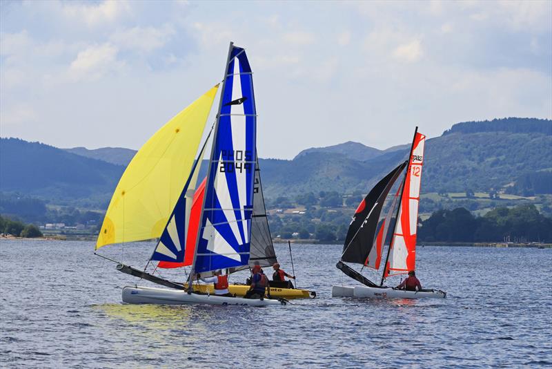 Multihull open meeting at Bala photo copyright John Hunter taken at Bala Sailing Club and featuring the Catamaran class