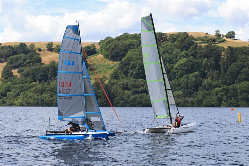 Multihull open meeting at Bala photo copyright John Hunter taken at Bala Sailing Club and featuring the Catamaran class