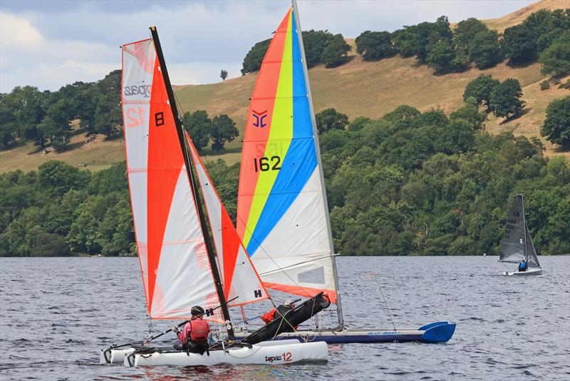 Multihull open meeting at Bala photo copyright John Hunter taken at Bala Sailing Club and featuring the Catamaran class