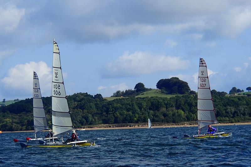 Catapults at the Carsington Cat Open 2014 photo copyright CSC taken at Carsington Sailing Club and featuring the Catapult class