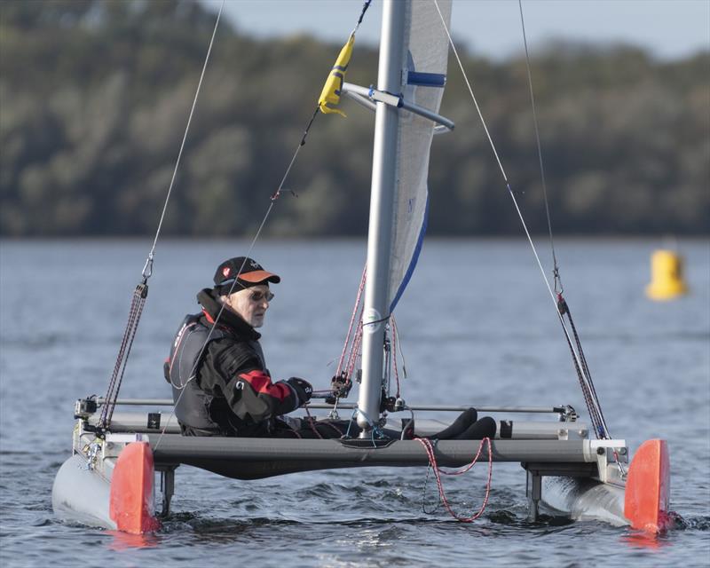 It's in the bag - second placed John Terry bags himself a Gill sailing holdall during the Grafham Medium Catamaran Open photo copyright Paul Sanwell / OPP taken at Grafham Water Sailing Club and featuring the Catapult class