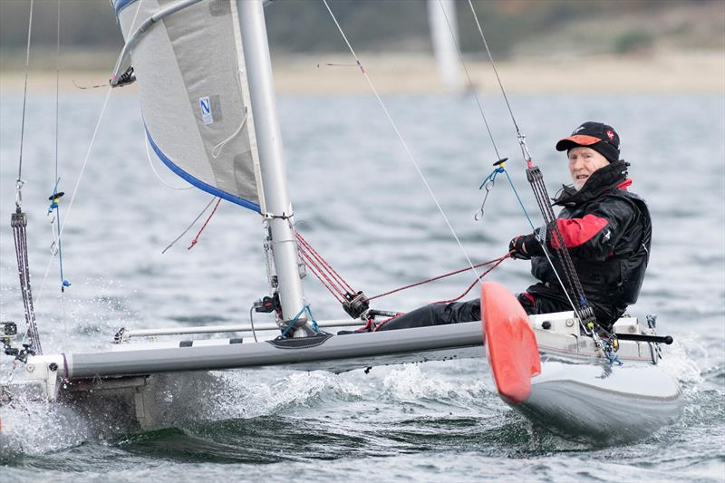 John Terry picks up a gust on his way to second in the TT series - Catapult TT at the Grafham Catamaran Open - photo © Paul Sanwell / OPP