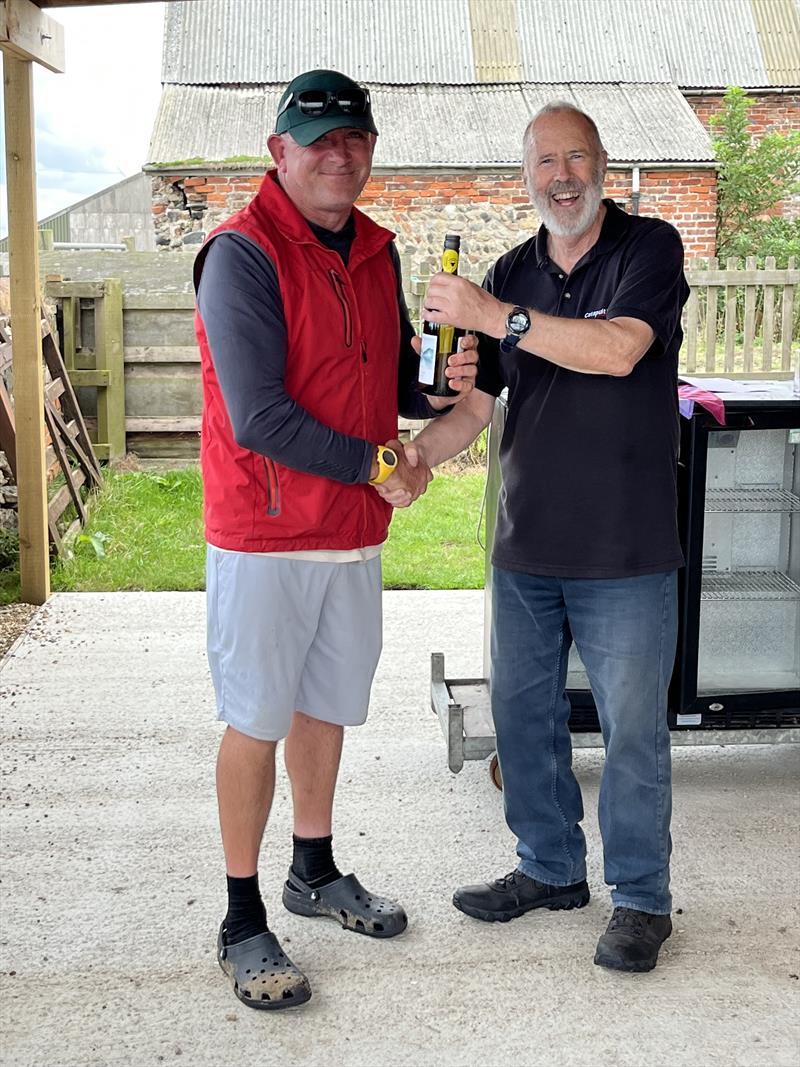 Stuart Ede, Personal Handicap winner, presents a token of appreciation to Race Officer Joe Franks at the Catapult Northern Championship 2026 - photo © Margaret Evans