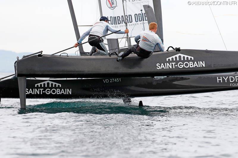 Fleet Race qualification day 2 in the Little Cup 2015 photo copyright Pierrick Contin / www.pierrickcontin.com taken at Société Nautique de Genève and featuring the C Class Cat class