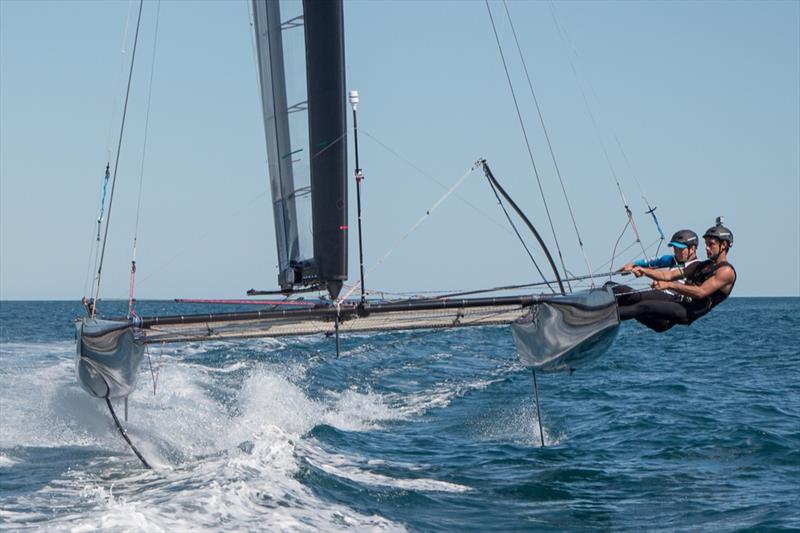 Team Hydros are set for the C-Class World Championship in Falmouth photo copyright ADImages / Hydros taken at Restronguet Sailing Club and featuring the C Class Cat class