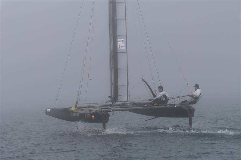 Team Hydros on day one of the C-Class Catamaran Championship photo copyright ADImages / Hydros taken at Restronguet Sailing Club and featuring the C Class Cat class