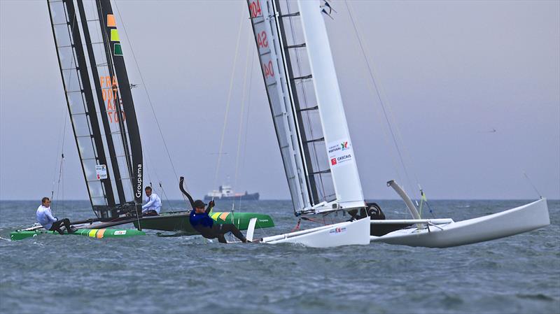 Day 3 at the C-Class Catamaran Championship photo copyright Meredith Block / C-Class taken at Restronguet Sailing Club and featuring the C Class Cat class