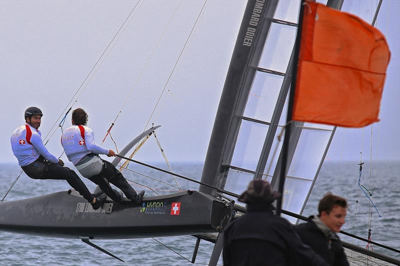 Day 4 at the C-Class Catamaran Championship photo copyright Meredith Block / C-Class taken at Restronguet Sailing Club and featuring the C Class Cat class