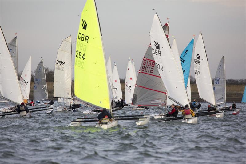 Challengers sailing in the GJW Direct Sailjuice Winter Series photo copyright Tim Olin / www.olinphoto.co.uk taken at  and featuring the Challenger class