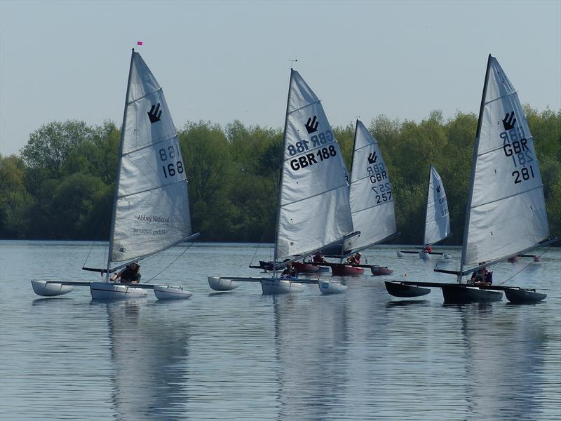 Mark Fletcher 168 just leading at the mark during the Burghfield Challenger Regatta - photo © Richard Johnson