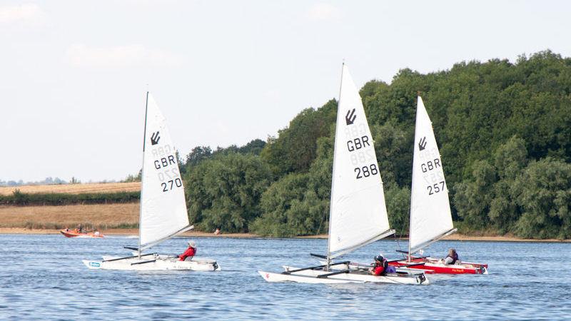 Challengers at the Rutland RYA Multiclass Regatta photo copyright Tom McWilliams taken at Rutland Sailing Club and featuring the Challenger class