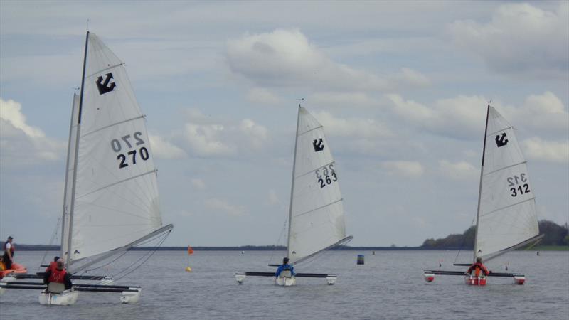 Challenger Coaching at Rutland photo copyright Liz Newton taken at Rutland Sailing Club and featuring the Challenger class