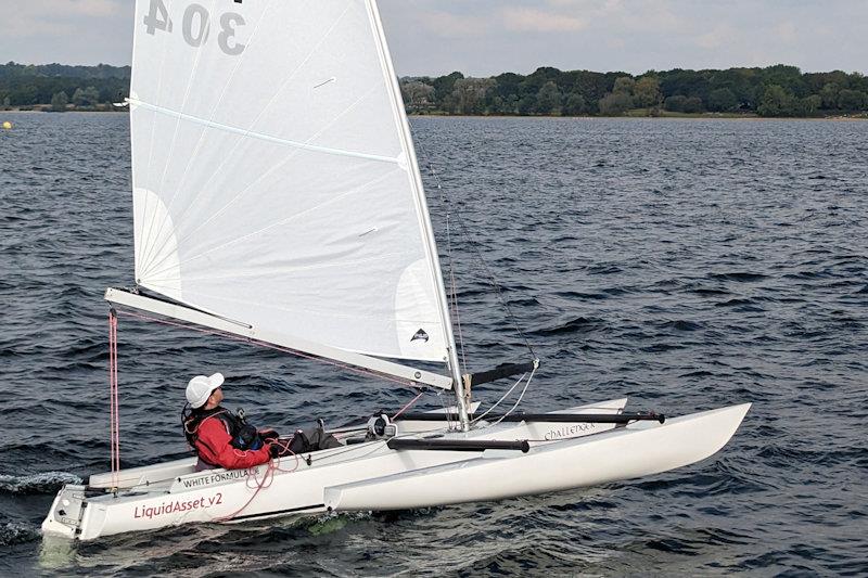 Alex Hovden in his Challenger photo copyright Andy Foulsham taken at Rutland Sailing Club and featuring the Challenger class