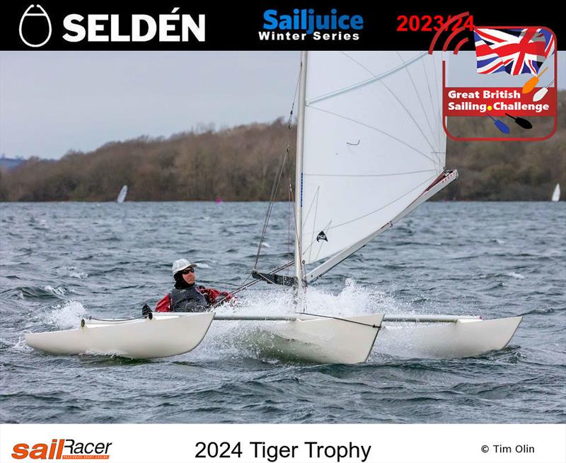Alex Hovden during the 2024 Tiger Trophy photo copyright Tim Olin / www.olinphoto.co.uk taken at Rutland Sailing Club and featuring the Challenger class