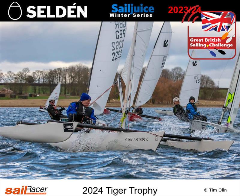 Duncan Greenhalgh during the 2024 Tiger Trophy photo copyright Tim Olin / www.olinphoto.co.uk taken at Rutland Sailing Club and featuring the Challenger class