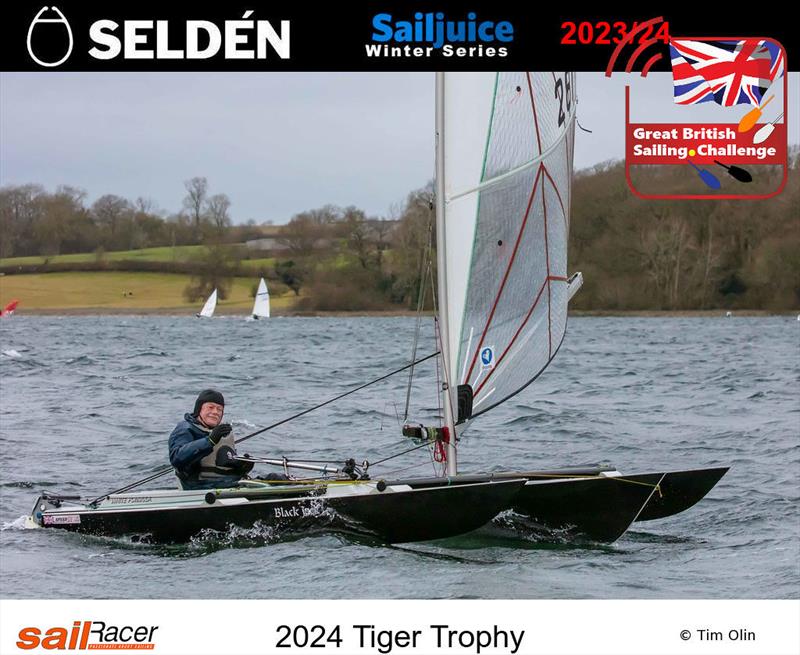 Jack Alderdice during the 2024 Tiger Trophy photo copyright Tim Olin / www.olinphoto.co.uk taken at Rutland Sailing Club and featuring the Challenger class