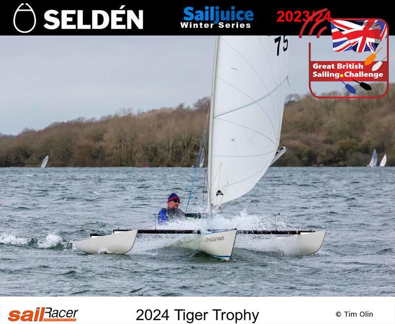 David Driffill during the 2024 Tiger Trophy photo copyright Tim Olin / www.olinphoto.co.uk taken at Rutland Sailing Club and featuring the Challenger class