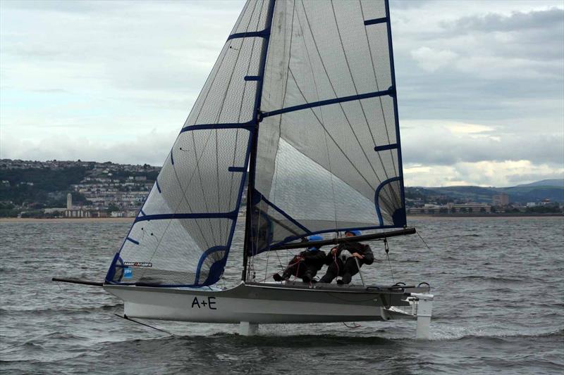 Foiling during the Cherub Nationals at Mumbles photo copyright Colin Jenkins taken at Mumbles Yacht Club and featuring the Cherub class