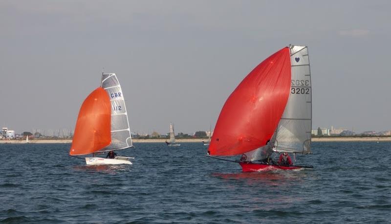 Andrew and Jill Peters win the Cherub Inlands at Queen Mary photo copyright Isabel Joce taken at Queen Mary Sailing Club and featuring the Cherub class