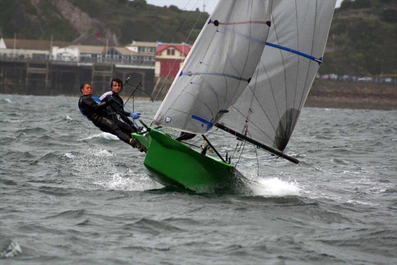 Jamie Pearson and Rosie Williamson in The Shiny Beast photo copyright Colin Jenkins taken at Mumbles Yacht Club and featuring the Cherub class