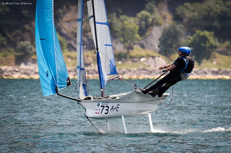 Foiling Week Garda 2017 day 1 photo copyright Martina Orsini taken at Fraglia Vela Malcesine and featuring the Cherub class