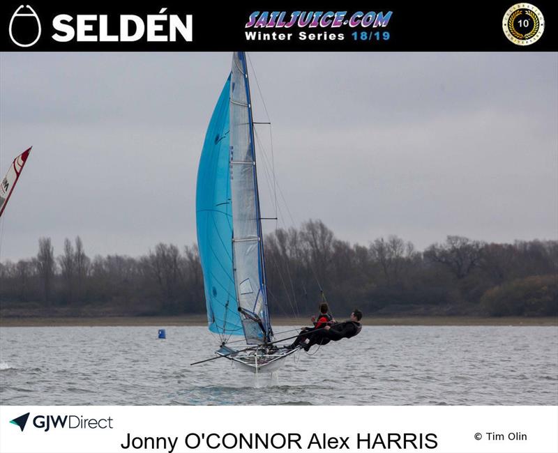 Cherub foiling during the 2018 Grafham Grand Prix photo copyright Tim Olin / www.olinphoto.co.uk taken at Grafham Water Sailing Club and featuring the Cherub class