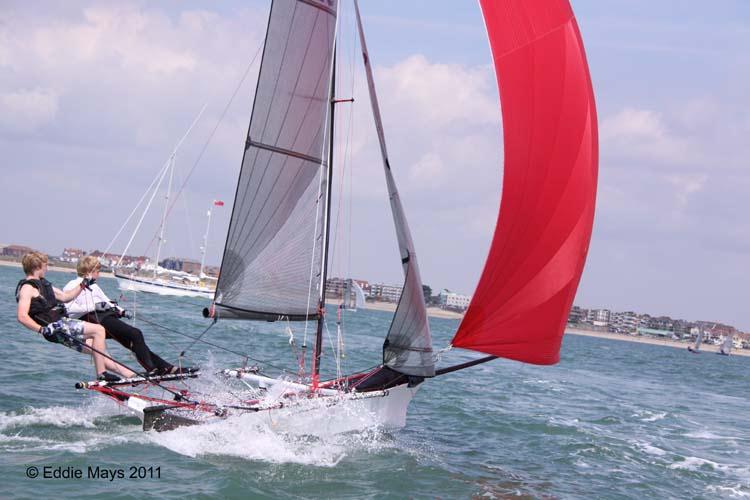 Cherub nationals day 4 photo copyright Eddie Mays taken at Lee-on-the-Solent Sailing Club and featuring the Cherub class