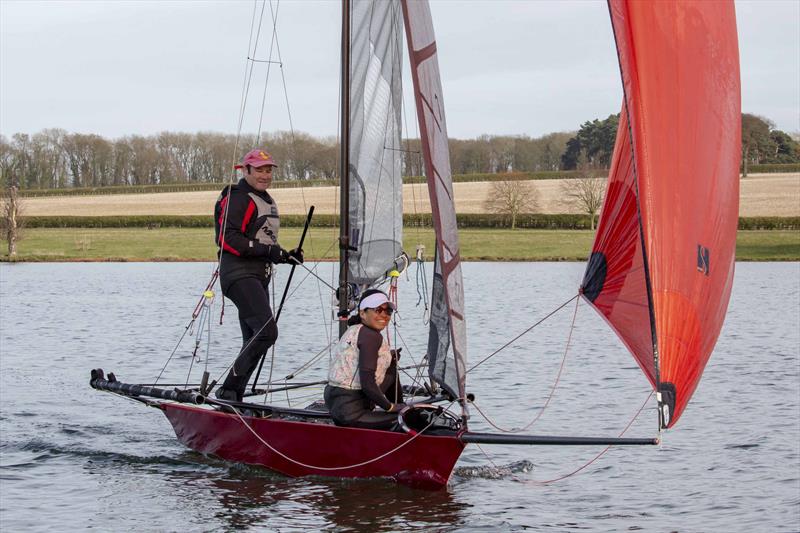 Jill and Andrew peters win the Cherub fleet at Rutland's Skiff Event - photo © Tim Olin / www.olinphoto.co.uk