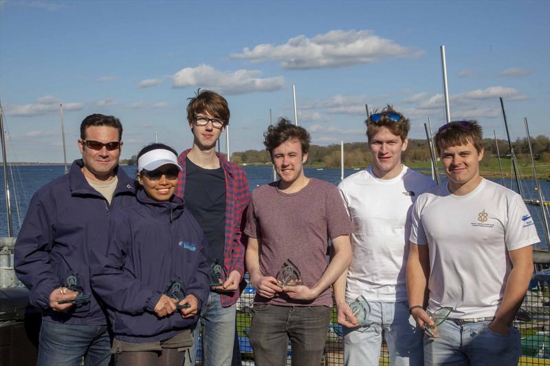 Prizewinners in the Cherub fleet at Rutland's Skiff Event photo copyright Tim Olin / www.olinphoto.co.uk taken at Rutland Sailing Club and featuring the Cherub class