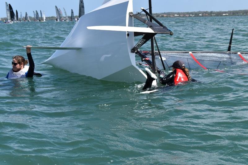 Testing the waters - 57th Cherub Australian Championship photo copyright Andrew Glassock taken at Darling Point Sailing Squadron and featuring the Cherub class