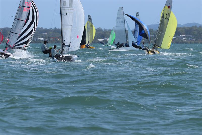 Off to the wing - 57th Cherub Australian Championship photo copyright Andrew Glassock taken at Darling Point Sailing Squadron and featuring the Cherub class