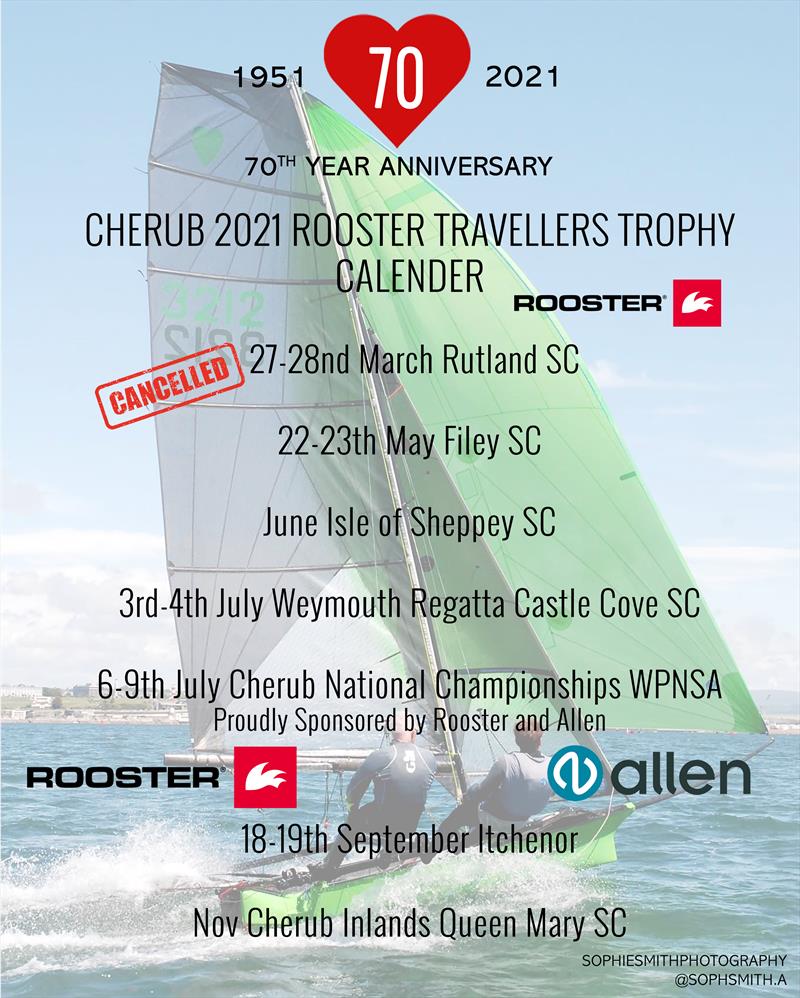 Cherub 2021 Rooster Travellers Trophy Calendar photo copyright Cherub taken at  and featuring the Cherub class