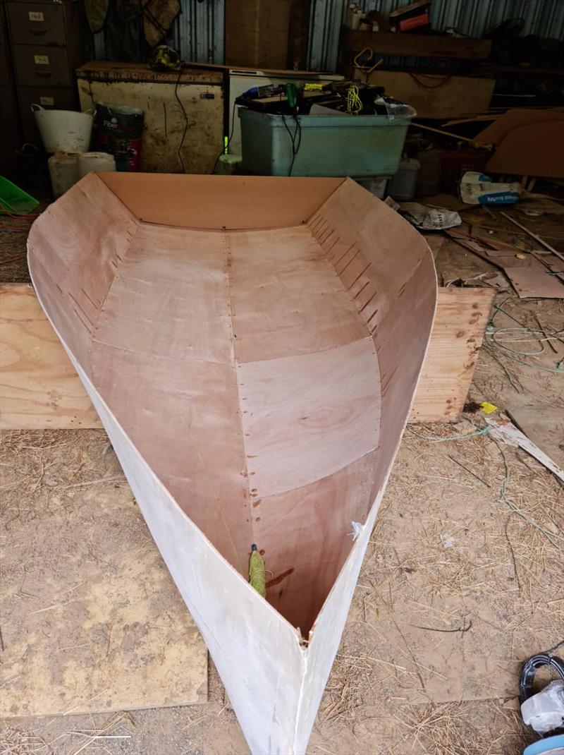 Graeme Hill is building a Cherub to his own design photo copyright Graeme Hill taken at Takapuna Boating Club and featuring the Cherub class