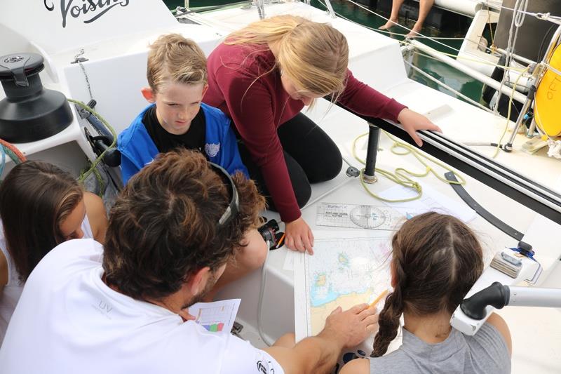 13 cadets from the Royal Channel Island Yacht Club spend the day aboard the Class 40 yacht Imerys photo copyright Phil Sharp Racing taken at Royal Channel Islands Yacht Club and featuring the Class 40 class