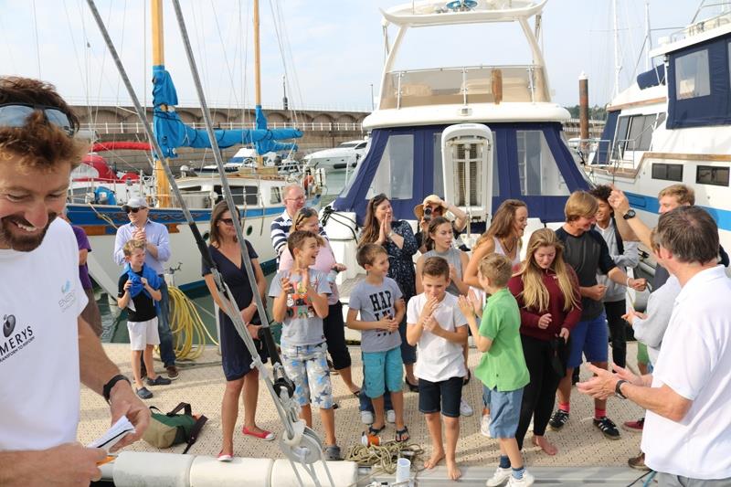 13 cadets from the Royal Channel Island Yacht Club spend the day aboard the Class 40 yacht Imerys - photo © Phil Sharp Racing