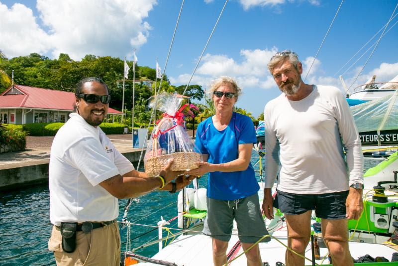 Receiving a warm welcome at Camper & Nicholsons Port Louis Marina: Class40, Campagne de France in the  RORC Transatlantic Race - photo © RORC / Arthur Daniel