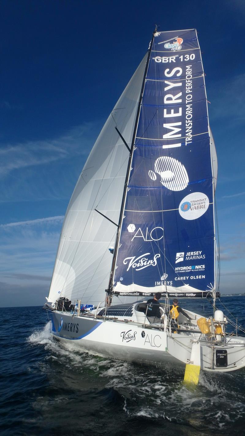 Pablo Santurde and Phil Sharp on Imerys Clean Energy during the Transat Jacques Vabre 2017 photo copyright Phil Sharp taken at  and featuring the Class 40 class