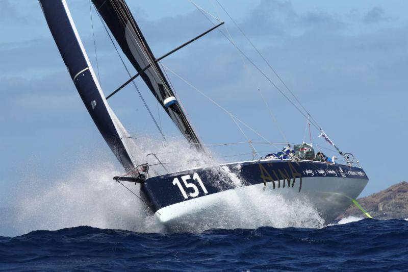 Just minutes separate the top three Class40s and Aymeric Chappellier's Aïna Enfance Et Avenir is just in the lead in the RORC Caribbean 600 photo copyright Tim Wright / www.photoaction.com taken at Royal Ocean Racing Club and featuring the Class 40 class