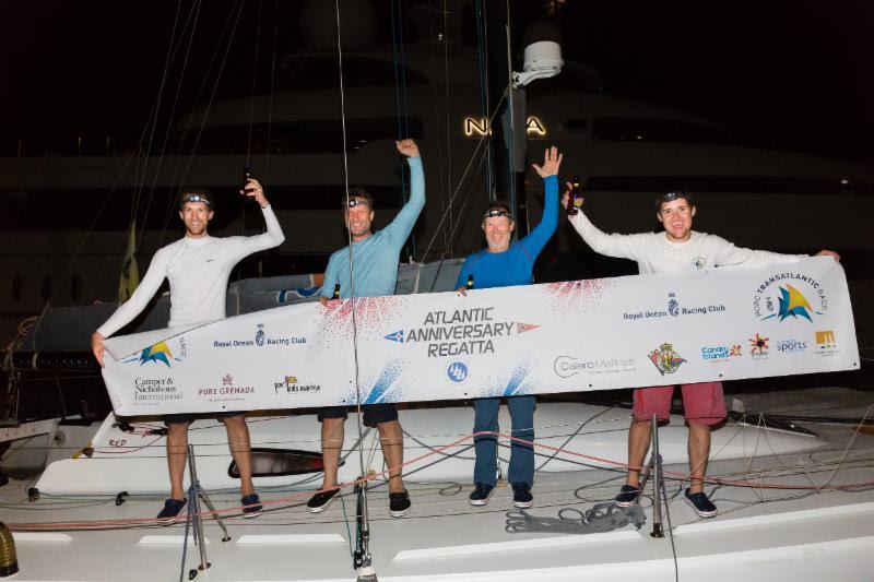 Mathias Mueller von Blumencron's German Class40 RED win the Class40 Division of the RORC Transatlantic Race with crew Hans-Christoph Brumberg, Felix Mueller and VolkerRiechers photo copyright RORC / Arthur Daniel taken at Royal Ocean Racing Club and featuring the Class 40 class