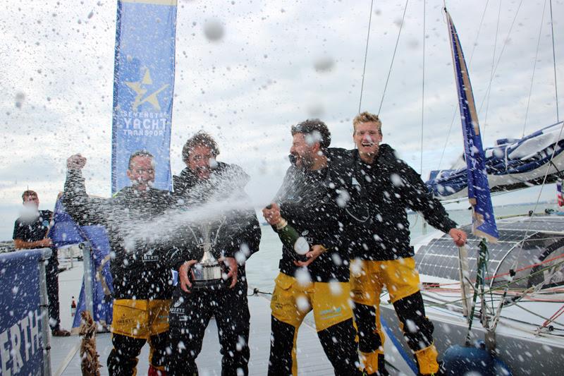 From left Pablo Santurdé, Julien Pulvé, Phil Sharp and Sam Matson photo copyright Phil Sharp Racing taken at Royal Ocean Racing Club and featuring the Class 40 class