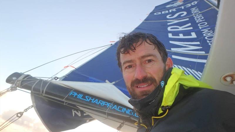 Phil Sharp on board Imerys Clean Racing after a tough start to the Route du Rhum-Destination Guadeloupe - photo © Phil Sharp