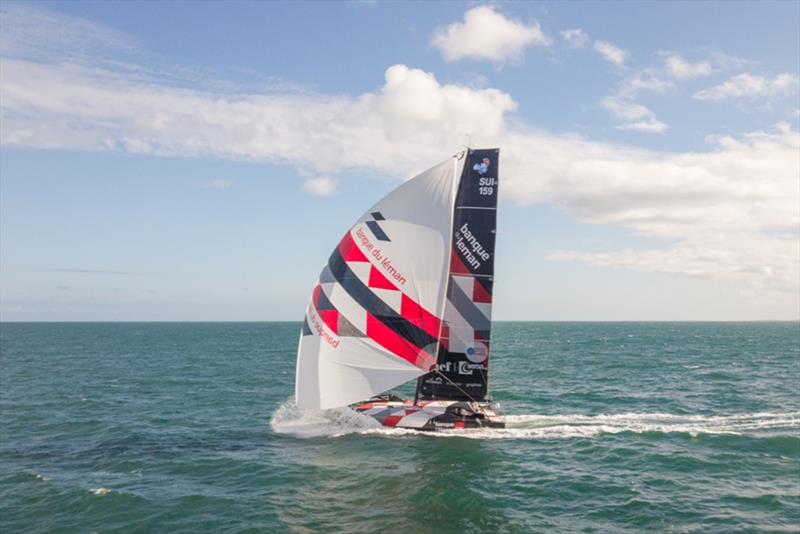 Simon Koster and Valentin Gautier are sailing on the Class 40 Banque du Leman, prior to the Transat Jacques Vabre photo copyright Thomas Deregnieaux taken at  and featuring the Class 40 class