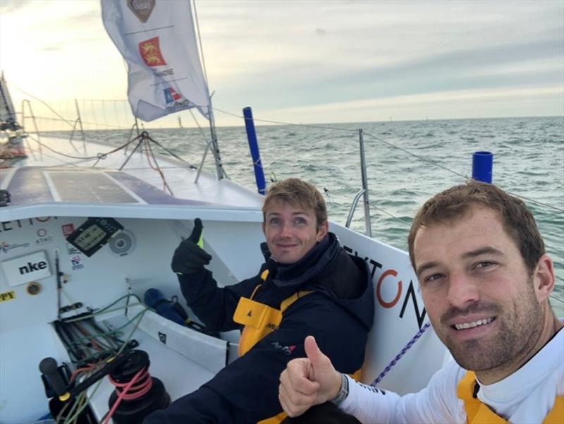 Fabien Delahaye Navigateur and Sam Goodchild Sailing - Transat Jacques Vabre day 8 - photo © Event Media