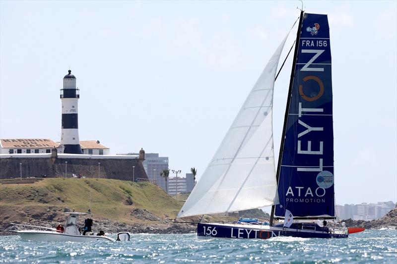 Leyton skippers Fabien Delahaye and Sam Goodchild take 2nd place in the Class 40 category of the Transat Jacques Vabre on November 14, in Bahia, Brazil photo copyright Jean-Marie Liot / Alea taken at  and featuring the Class 40 class