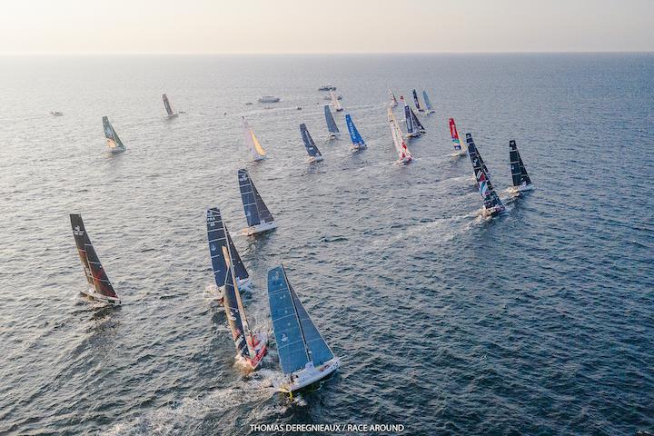 Class 40 racing action  - photo © Image courtesy of The Race Around/Thomas Deregnieaux