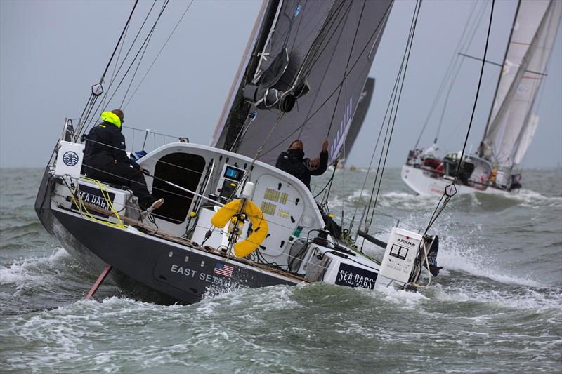 Class 40 racing action at the Atlantic Cup photo copyright Race Around/Billy Black taken at Southern Yacht Club and featuring the Class 40 class