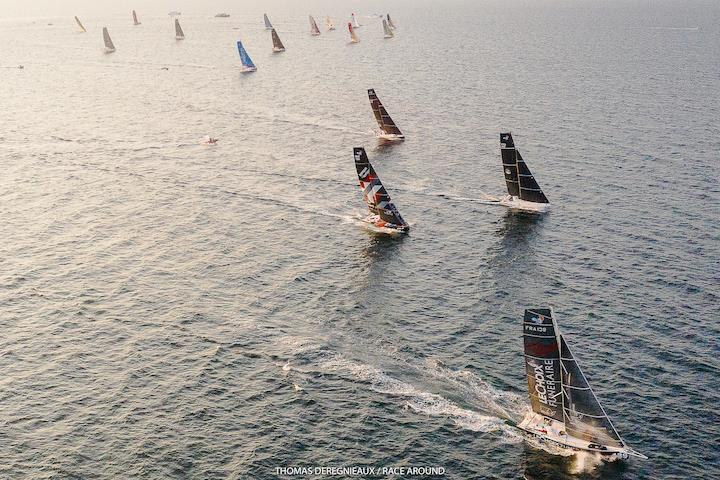 Class 40 racing action  - photo © Image courtesy of The Race Around/Thomas Deregnieaux