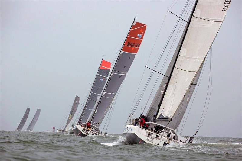 Class 40 racing action at the Atlantic Cup photo copyright Race Around/Billy Black taken at Southern Yacht Club and featuring the Class 40 class