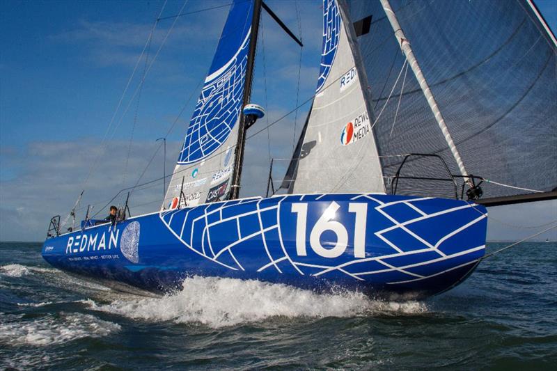 Antoine Carpentier has a supreme pedigree in the Rolex Fastnet Race aboard Géry Trentesaux's various Courriers, including winning overall on Courrier Du Leon in 2015. However this year Trentesaux is racing on Carpentier's Mach 40.4, named Courrier Redman photo copyright Alexis Courcoux / AC Sailing Fafa Pictures / AC Sailing taken at Royal Ocean Racing Club and featuring the Class 40 class