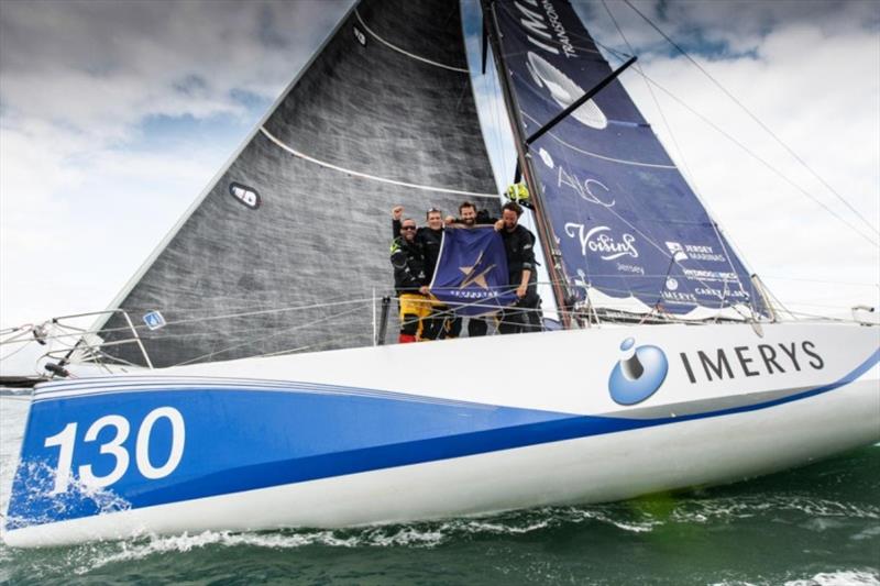 Phil Sharp's Class40 Imerys Clean Energy set a new World Record (40ft and under) of 8 days 4 hours 14 minutes and 49 seconds in the 2018 Sevenstar Round Britain and Ireland Race photo copyright Paul Wyeth / pwpictures.com taken at Royal Ocean Racing Club and featuring the Class 40 class